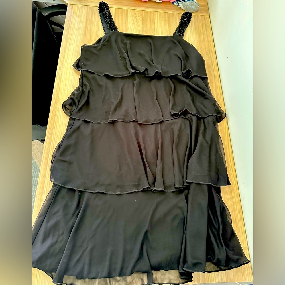 Enfocus Studio Black Ruffle Dress XL